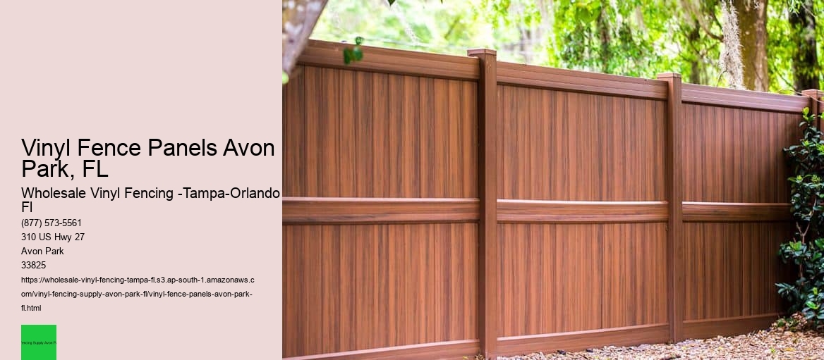 Vinyl Fence Panels Avon Park, FL